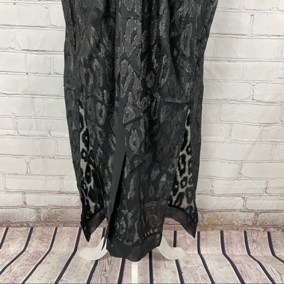 EXPRESS Black Burn Out Leopard Kimono One Size - Picture 11 of 16